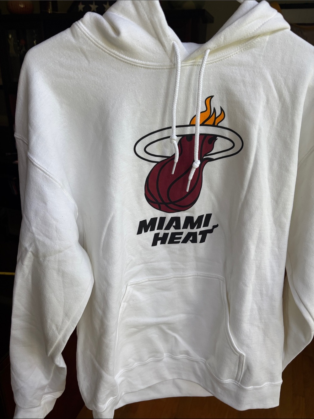NBA Miami Heat Hoodie White & Red NWT